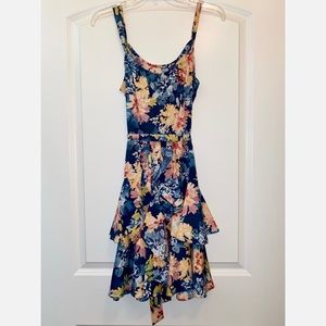 Floral midi dress with ruffles - LC Lauren Conrad